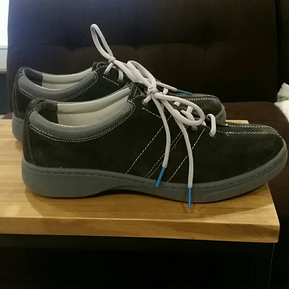 Grey suede sneakers